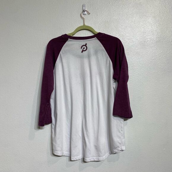 Peloton White Logo Baseball Tee Sz XL - Picture 10 of 13